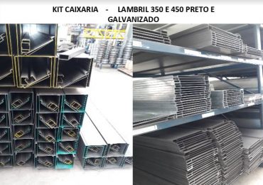 KIt Caixaria – Lambril 350 e 450 preto e galvanizado